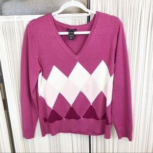 New York & Company Argyle Pull Over Sweater